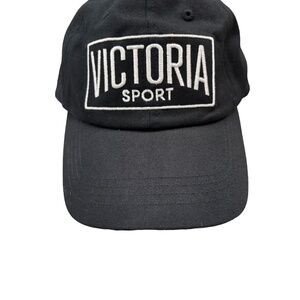 Victorias Secret Sport Black Baseball Adjustable 100% Cotton Cap